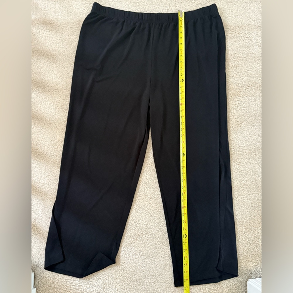 Women's Plus Roaman's Slick Black Pants, Size 22/24 - Picture 7 of 9